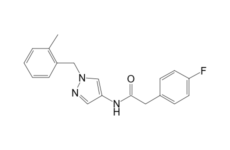Acetamide, 2-(4-fluorophenyl)-N-[1-(2-methylbenzyl)-4-pyrazolyl]-