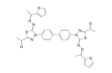 1,1'-(5,5'-([1,1'-Biphenyl]-4,4'-diyl)bis(5-((1-(furan-2-yl) ethylidene)hydrazono)-4,5-dihydro-1,3,4-thiadiazole-4,2-diyl)) bis(ethan-1-one)