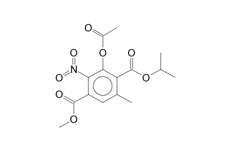 3-Acetoxy-5-methyl-2-nitro-terephthalic acid, 4-isopropyl ester 1-methyl ester