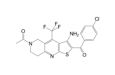 Methanone, [6-acetyl-3-amino-5,6,7,8-tetrahydro-4-(trifluoromethyl)thieno[2,3-b][1,6]naphthyridin-2-yl](4-chlorophenyl)-