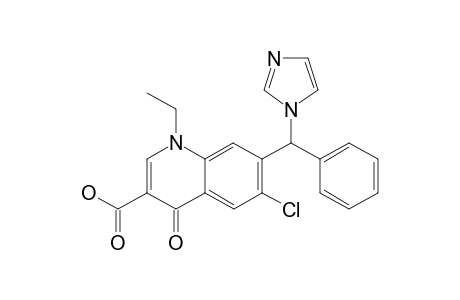 1-ETHYL-1,4-DIHYDRO-6-CHLORO-7-[(1-IMIDAZOYL)-PHENYLMETHYL]-4-OXO-3-QUINOLINE-CARBOXYLIC-ACID