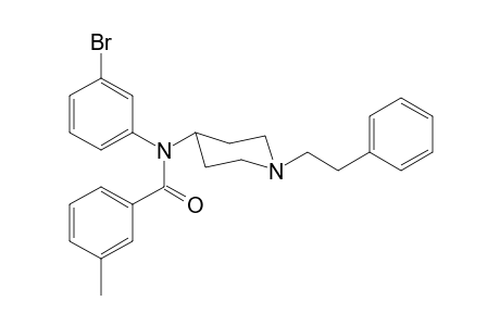 N-(3-Bromophenyl)-3-methyl-N-[1-(2-phenylethyl)piperidin-4-yl]benzamide