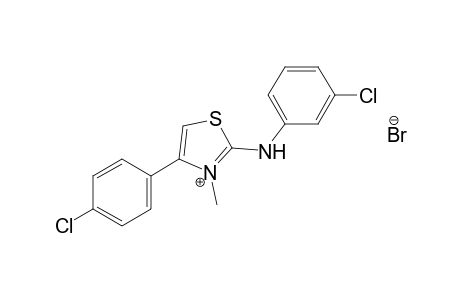 2-(m-chloroanilino)-4-(p-chlorophenyl)-3-methylthiazolium bromide