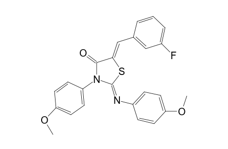 (2Z,5Z)-5-(3-fluorobenzylidene)-3-(4-methoxyphenyl)-2-[(4-methoxyphenyl)imino]-1,3-thiazolidin-4-one