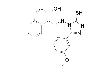 1-((E)-{[3-(3-methoxyphenyl)-5-sulfanyl-4H-1,2,4-triazol-4-yl]imino}methyl)-2-naphthol