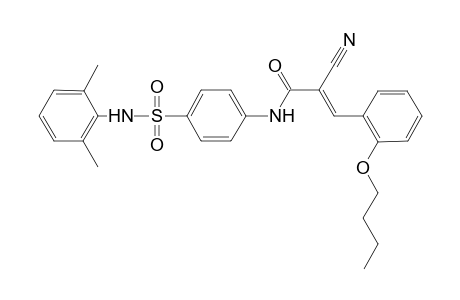 (2E)-3-(2-butoxyphenyl)-2-cyano-N-{4-[(2,6-dimethylanilino)sulfonyl]phenyl}-2-propenamide