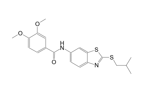 N-[2-(isobutylsulfanyl)-1,3-benzothiazol-6-yl]-3,4-dimethoxybenzamide