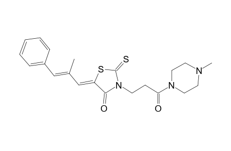 4-thiazolidinone, 5-[(2E)-2-methyl-3-phenyl-2-propenylidene]-3-[3-(4-methyl-1-piperazinyl)-3-oxopropyl]-2-thioxo-, (5Z)-