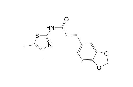 (2E)-3-(1,3-benzodioxol-5-yl)-N-(4,5-dimethyl-1,3-thiazol-2-yl)-2-propenamide