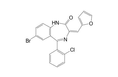 (3E)-7-Bromo-5-(2-chlorophenyl)-3-(2-furylmethylene)-1,3-dihydro-2H-1,4-benzodiazepin-2-one