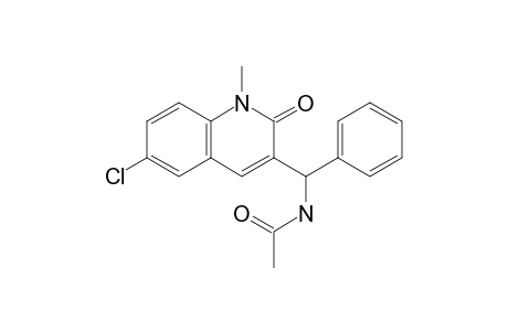 3-(1-Acetylamino-1-phenylmethyl)-6-chloro-1-methylquinolin-2(1H)-one