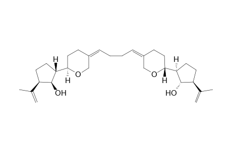 (1S,1'S,2S,2'S,5R,5'S)-2,2'-{5,5'-[Butane-1,4-diylidebe]bis-[(2R,5Z)-tetrahydropyran-2-yl]}bis[5-(1-methylethenyl)cyclopenranol] (testudinariol B)