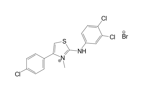 4-(p-chlorophenyl)-2-(3,4-dichloroanilino)-3-methylthiazolium bromide