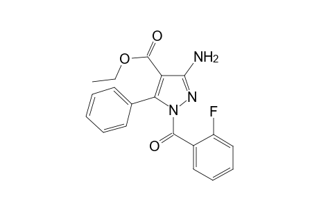 1H-Pyrazole-4-carboxylic acid, 3-amino-1-(2-fluorobenzoyl)-5-phenyl-, ethyl ester