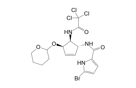 5-Bromo-N-((1R,4R,5S)-4-((tetrahydro-2H-pyran-2-yl)oxy)-5-(2,2,2-trichloroacetamido)cyclopent-2-en-1-yl)-1H-pyrrole-2-carboxamide