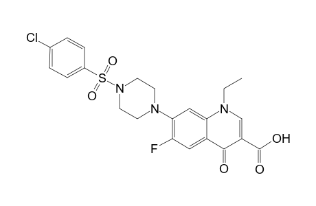 7-{4-[(4-Chlorophenyl)sulfonyl]-1-piperazinyl}-1-ethyl-6-fluoro-4-oxo-1,4-dihydro-3-quinolinecarboxylic acid