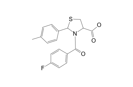 3-(4-Fluoro-benzoyl)-2-p-tolyl-thiazolidine-4-carboxylic acid