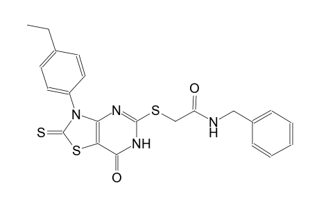 acetamide, 2-[[3-(4-ethylphenyl)-2,3,6,7-tetrahydro-7-oxo-2-thioxothiazolo[4,5-d]pyrimidin-5-yl]thio]-N-(phenylmethyl)-