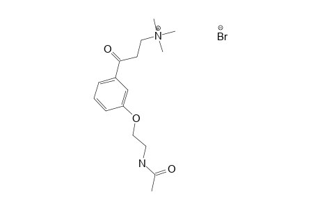 {2-[3-(2-ACETAMIDOETHOXY)-BENZOYL]-ETHYL}-TRIMETHYLAMMONIUMBROMIDE