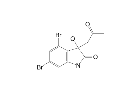 3-acetonyl-4,6-dibromo-3-hydroxy-oxindole
