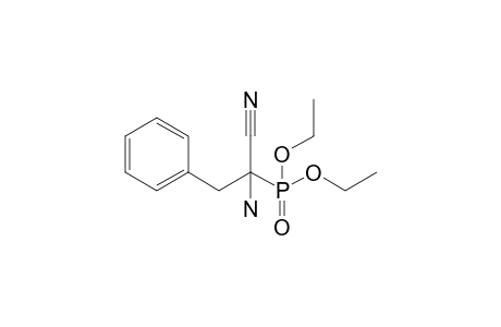 2-Amino-2-diethoxyphosphoryl-3-phenyl-propanenitrile