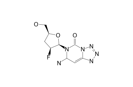 7-amino-6-[(2R,3S,5S)-3-fluoro-5-methylol-tetrahydrofuran-2-yl]-3,7-dihydrotetrazolo[5,1-f]pyrimidin-5-one