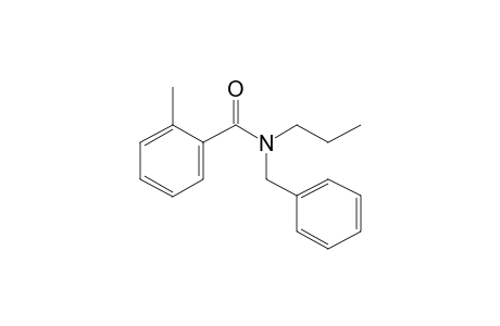 Benzamide, 2-methyl-N-benzyl-N-propyl-