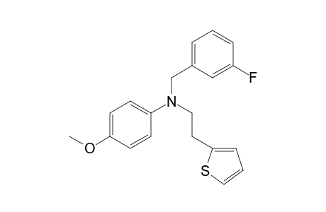 N-(3-Fluorobenzyl)-4-methoxy-N-[2-(thiophen-2-yl)ethyl]aniline