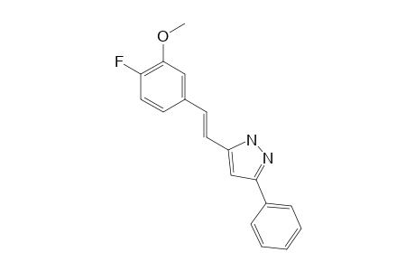 (E)-3(5)-[BETA-(4-FLUORO-3-METHOXYPHENYL)-ETHENYL]-5(3)-PHENYL-1H-PYRAZOLE;MAJOR-ISOMER