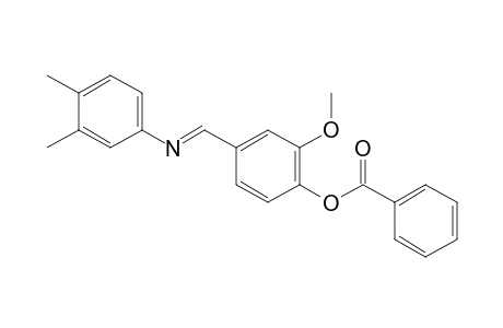 2-methoxy-4-[N-(3,4-xylyl)formimidoyl]phenol, benzoate