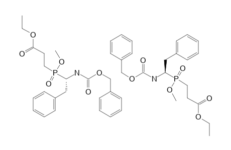 (R,R,S,S)-3-[[1'-(N-BENZYLOXYCARBONYLAMINO)-2'-PHENYLETHYL]-METHOXYPHOSPHINYL]-PROPANOIC-ACID-ETHYLESTER