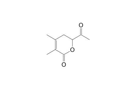 3,4-Dimethyl-6-acetyl-5,6-dihydropyran-(2H)-one