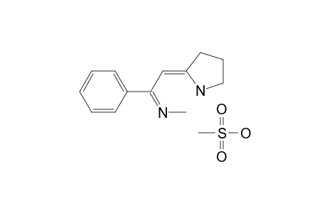 2-[2-(Methylimino)-2-phenylethylidene]pyrrolidine methanesulfonate