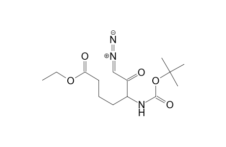 Ethyl 5-[(t-butoxy)carbonylamino]-7-diazo-6-oxoheptanoate