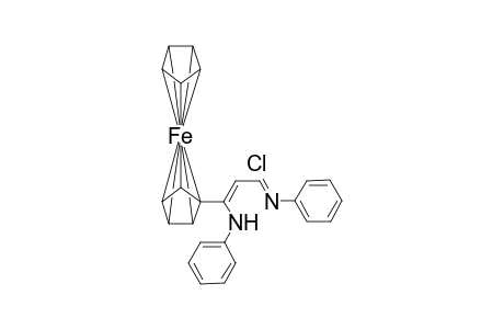 3-Ferrocenyl-3-(phenylamino)-N-phenylpropenal-diiminium - chloride