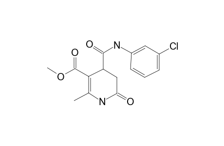 3-Pyridinecarboxylic acid, 4-[[(3-chlorophenyl)amino]carbonyl]-1,4,5,6-tetrahydro-2-methyl-6-oxo-, methyl ester