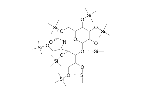 D-Glucitol, 2-(acetylamino)-2-deoxy-4-o-[2,3,4,6-tetrakis-o-(trimethylsilyl)-.beta.-D-galactopyranosyl]-1,3,5,6-tetrakis-o-(trimethylsilyl)-