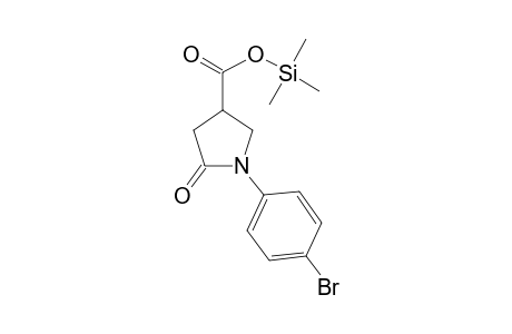 1-(4-Bromophenyl)-5-oxo-3-pyrrolidinecarboxylic acid, tms derivative