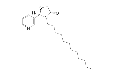 3-dodecyl-2-(3-pyridyl)-4-thiazolidinone