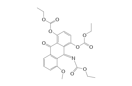 N,o,o-Tris(ethoxycarbonyl)-5-methoxy-1,4-dihydroxy-9,10-anthraquinone 10-imine