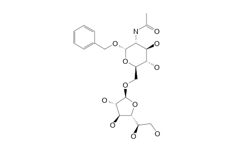 BENZYL-BETA-D-GALACTOFURANOSYL-(1->6)-2-ACETAMIDO-2-DEOXY-ALPHA-D-GLUCOPYRANOSIDE