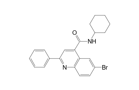 Quinoline-4-carboxyamide, 6-bromo-2-phenyl-N-cyclohexyl-