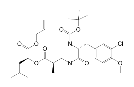 Allyl 2-[(N-(N'-(tert-butoxycarbonyl)-3-(3-chloro-4-methoxyphenyl)-D-alanino)-3'-amino-2'-methylpropanoyl)oxy]-4-methylpentanoate