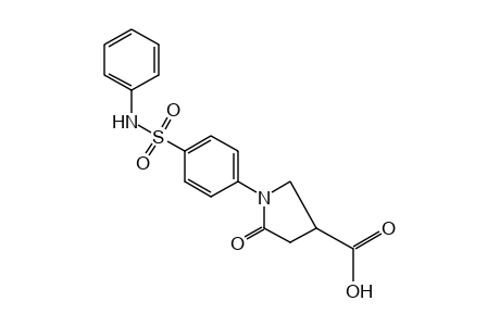 1-[p-(phenylsulfamoyl)phenyl]-5-oxo-3-pyrrolidinecarboxylic acid