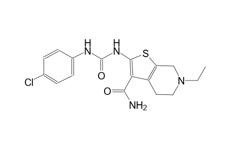 thieno[2,3-c]pyridine-3-carboxamide, 2-[[[(4-chlorophenyl)amino]carbonyl]amino]-6-ethyl-4,5,6,7-tetrahydro-