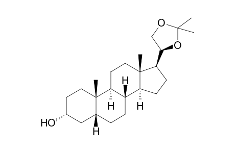 20β,21-(isopropylidenedioxy)-5β-pregnan-3α-ol
