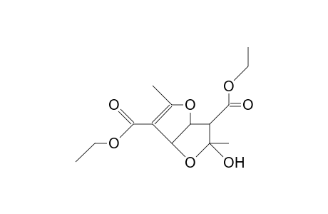 Diethyl-3a,5,6,6a-tetrahydro-5-hydroxy-2,5-dimethyl-furo-[3,2-B]-furan-3,6-dicarboxylate