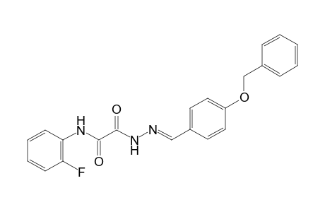 acetic acid, [(2-fluorophenyl)amino]oxo-, 2-[(E)-[4-(phenylmethoxy)phenyl]methylidene]hydrazide