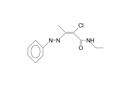 2-Chloro-3-phenylazo-2-butenoic acid, N-ethyl amide