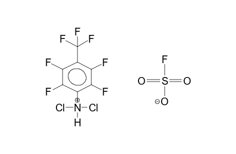 4-TRIFLUOROMETHYLTETRAFLUOROPHENYLDICHLOROAMMONIUM FLUOROSULPHATE